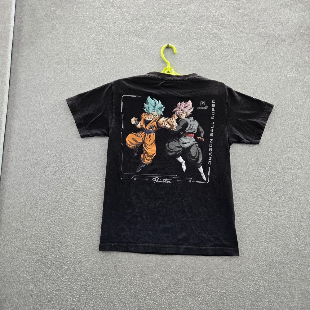 Primitive Men Shirt SMALL Black Graphic Goku Vs Dragon Ball Anime Logo